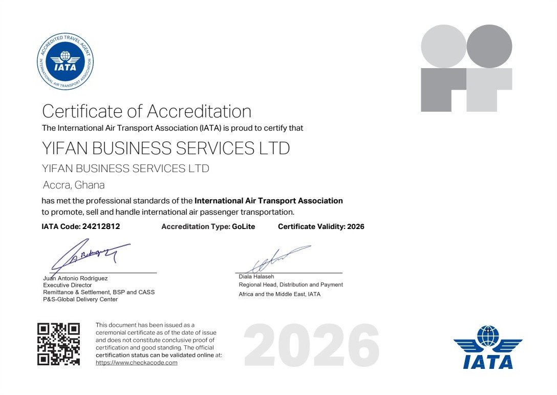 IATA Certificate